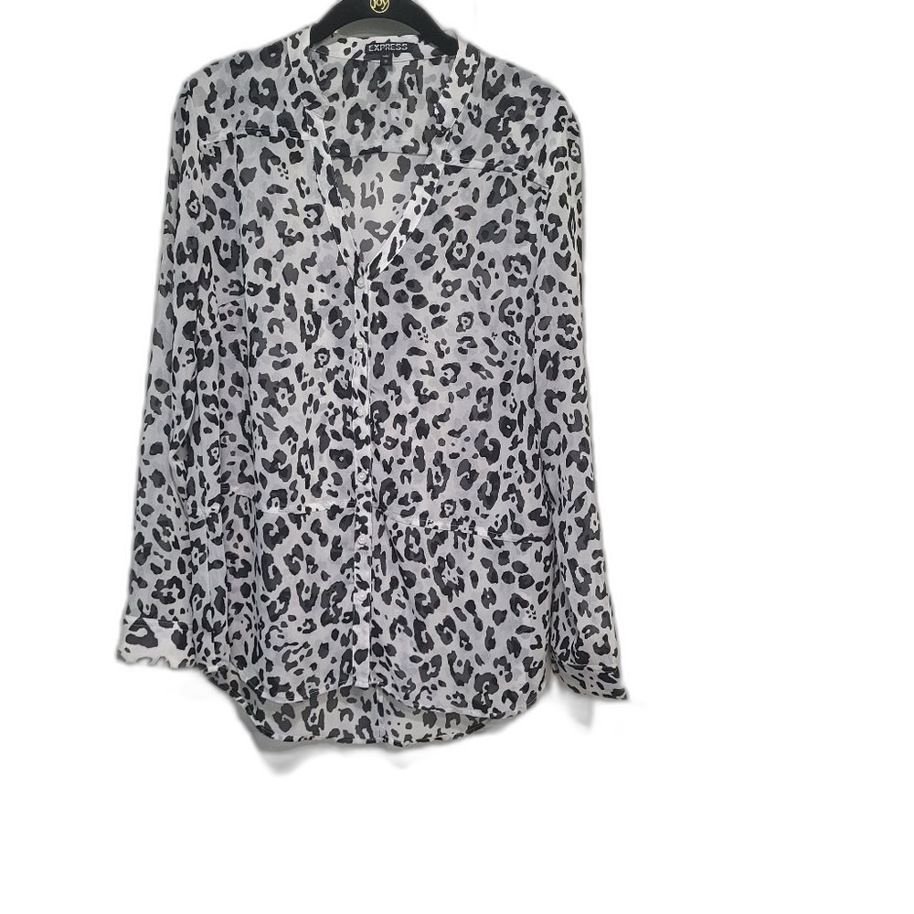 Express Animal Print Blouse By Express